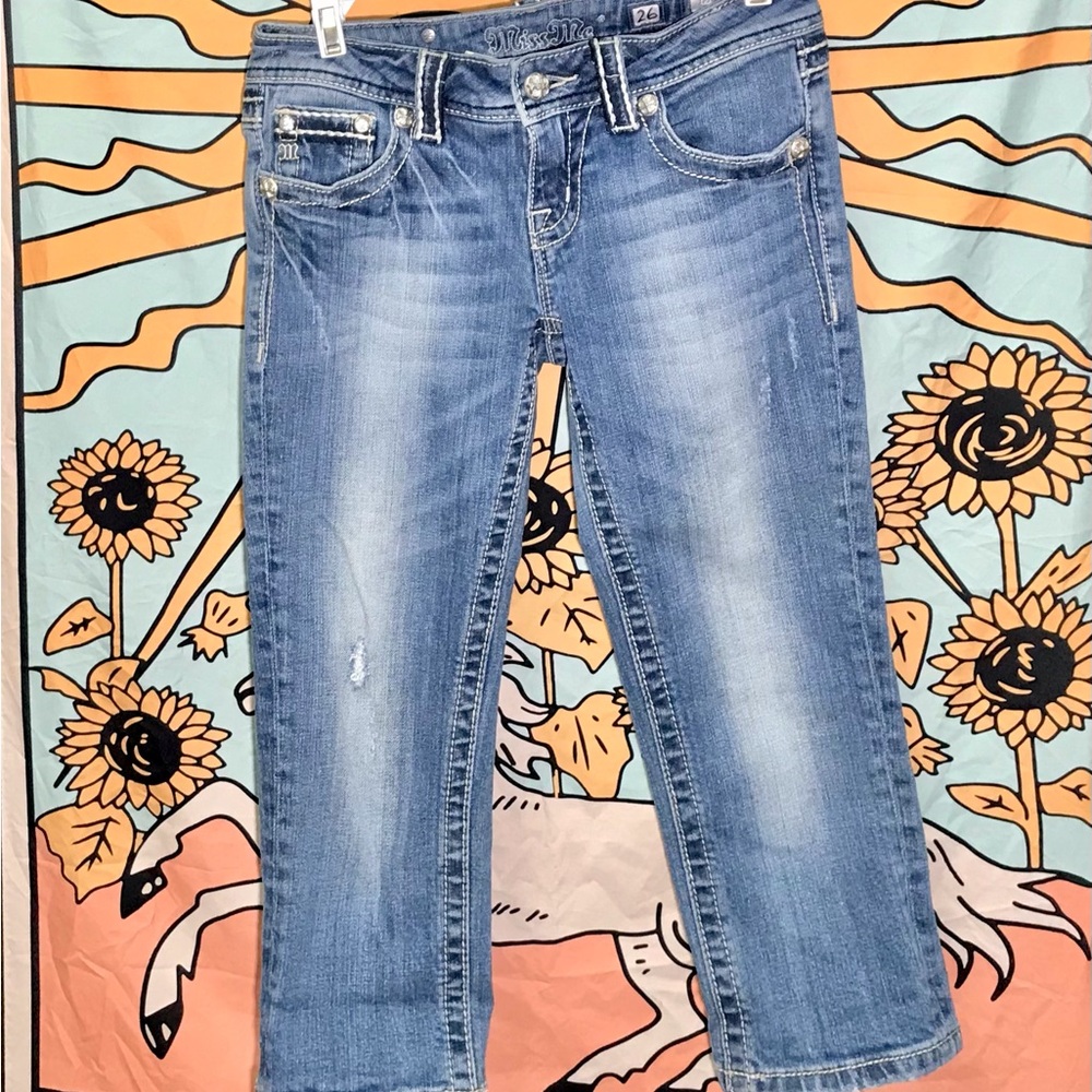 Miss Me JP5182P Womens Capri Blue Jeans Size 26